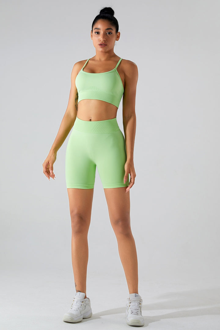 Crisscross Spaghetti Strap Active Cami